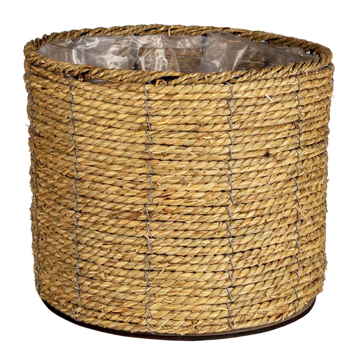 Pletený přírodní obal na květinu L - Ø 30*23 cm
