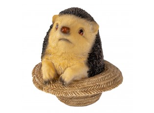 Dekorativní soška ježka v klobouku - 8*8*9 cm