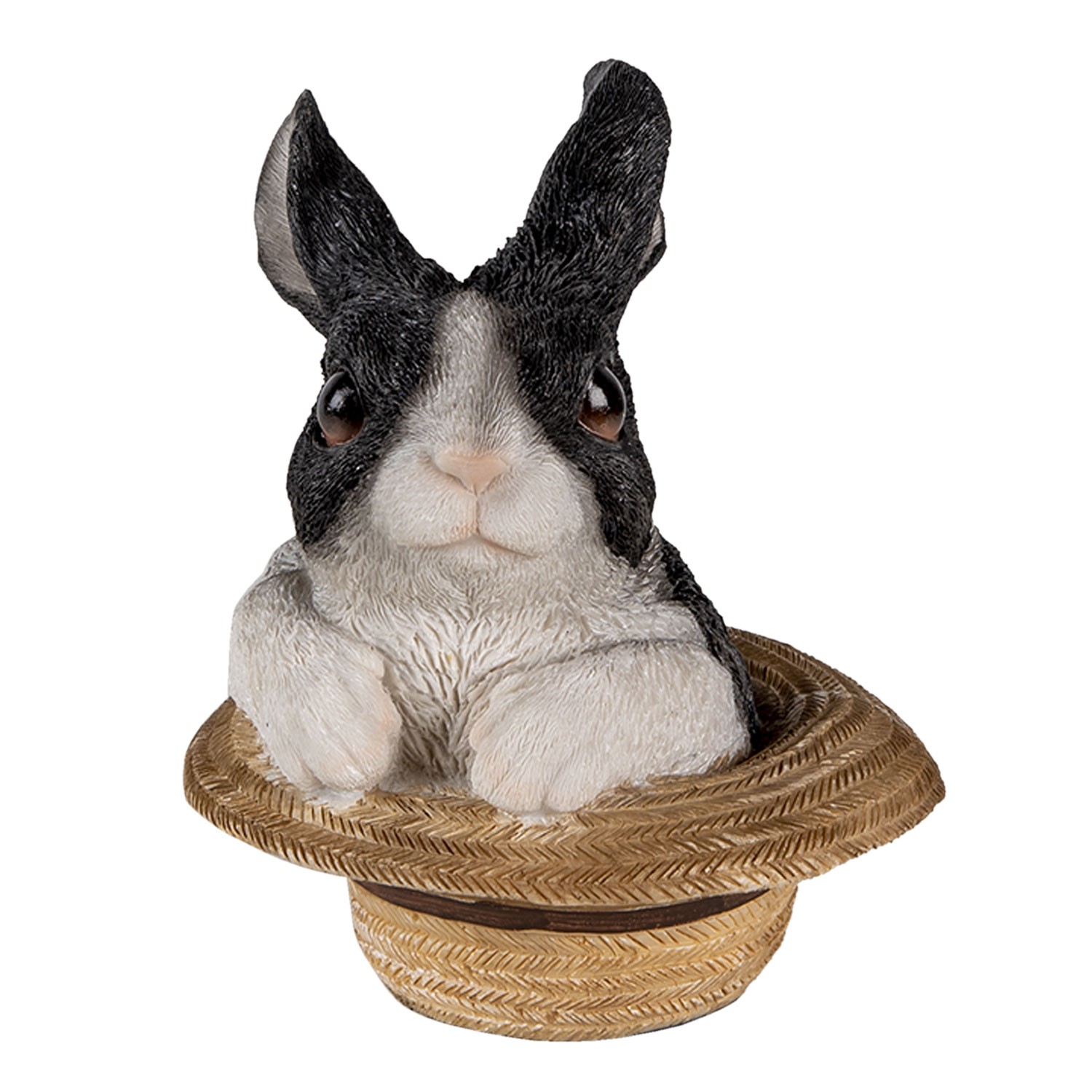 Dekorativní soška králíka v klobouku - 12*12*14 cm Clayre & Eef