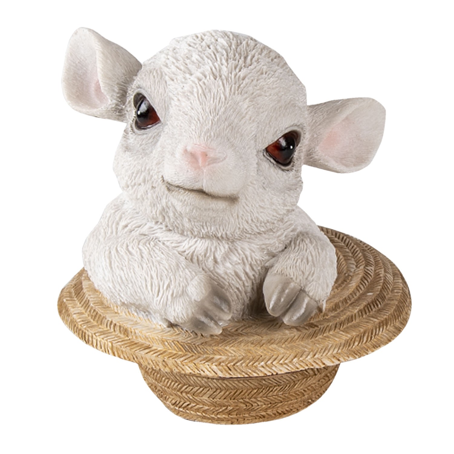 Dekorativní soška ovečky v klobouku - 12*12*12 cm Clayre & Eef