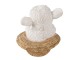 Dekorativní soška ovečky v klobouku - 12*12*12 cm