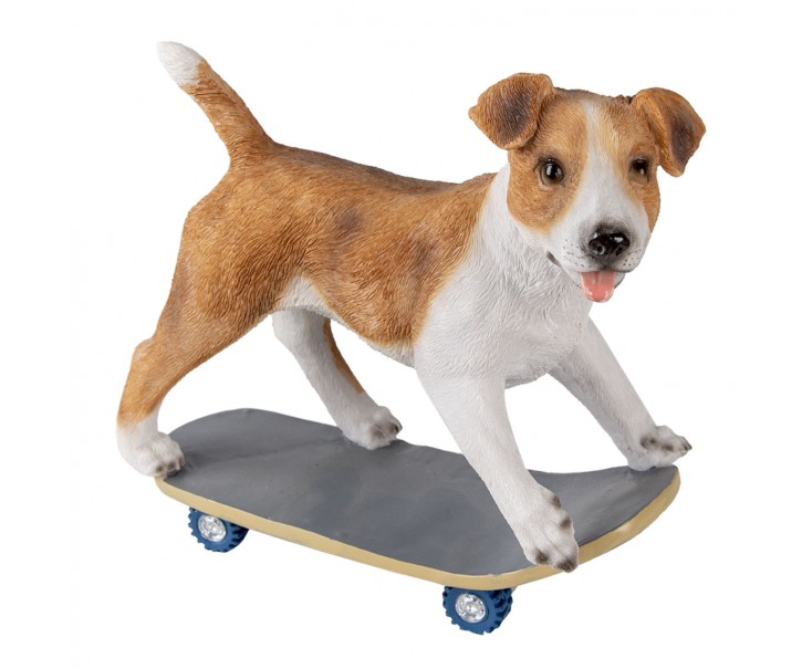 Dekorativní soška pejska na skateboardu - 18*9*18 cm