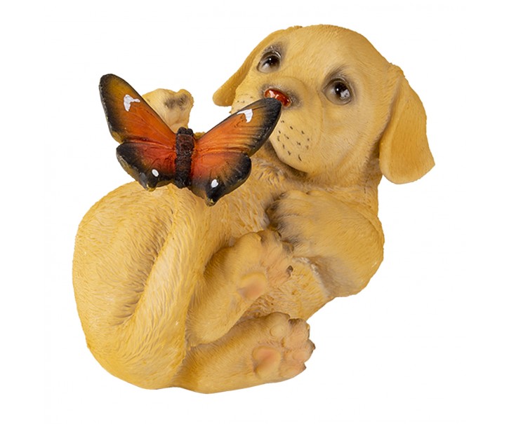 Dekorativní soška pejska s motýlkem - 14*9*10 cm