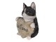 Dekorativní soška koťátka se srdcem Welcome - 12*9*15 cm