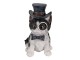 Dekorativní soška kočky s kloboukem a lupou - 11*9*17 cm
