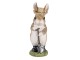 Dekorativní soška králíka s kloboukem a rýčem - 9*8*22 cm