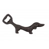 2 ks Hnědo černý litinový otvírák ve tvaru psa - 17*8 cm Barva: hnědo černáMateriál: kovHmotnost: 0,18 kg
