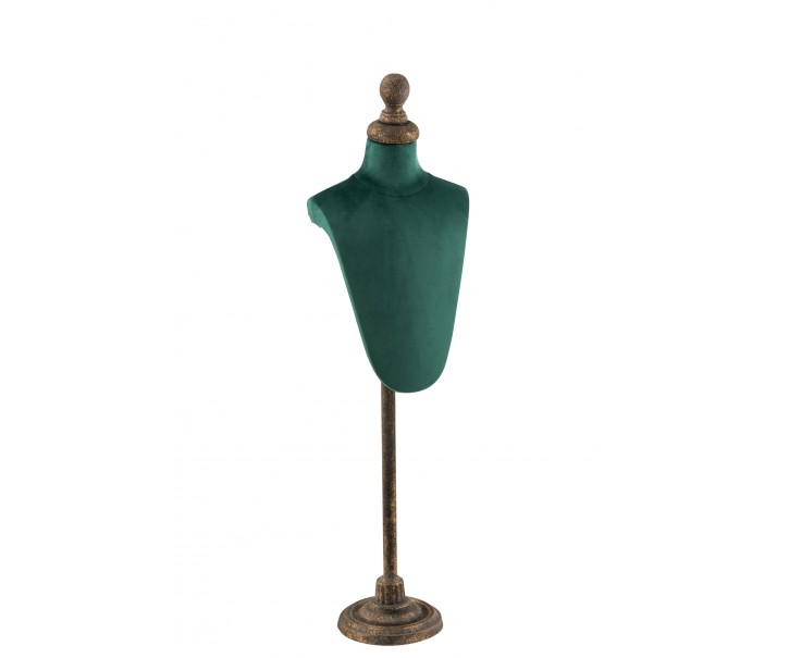 Menší figurina se zelenou sametovou látkou Torso - 26*19*80 cm