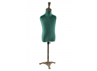 Menší figurina se zelenou sametovou látkou Mannequin - 26*25*78 cm