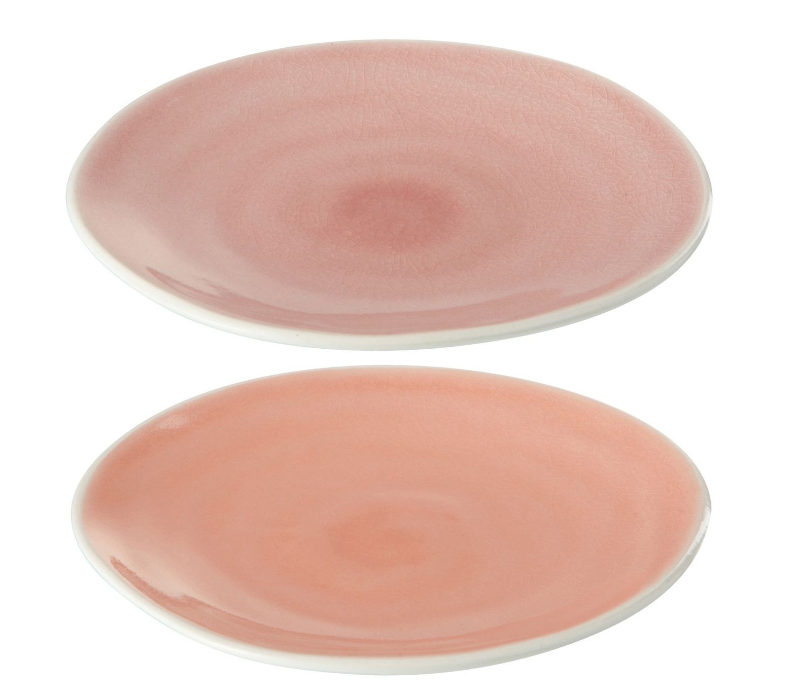 Sada 2ks korálový a růžový malý talířek - Ø 15*2 cm