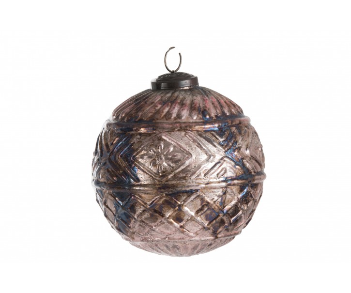 Hnědá ozdoba Boho antique salmon - Ø 12cm