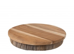 Servírovací dřevěný kulatý tác/ podnos Ambro - Ø 40*7 cm