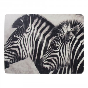 4ks pevné korkové prostírání Zebras - 30*40*0,4cm