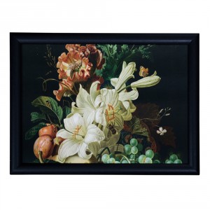 Podnos na nohy s květy a ovocem Liliana - 43*33*7cm