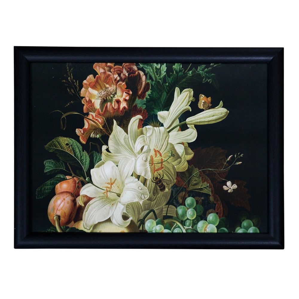 Podnos na nohy s květy a ovocem Liliana - 43*33*7cm