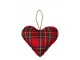 Závěsné dekorativní srdce Tartan S - 10*10*5cm