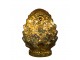 LED zlatá dekorativní soška šišky - 13*13*17cm