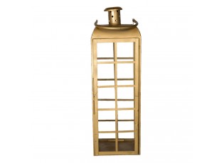 Zlatá kovová lucerna Simply na zavěšení- 17*17*60 cm