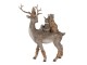 Dekorativní soška jelena se zvířátky na hřbetu - 20*8*25 cm