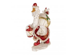 Dekorativní soška husy v santa oblečku - 11*7*17 cm