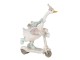 Dekorativní soška husy se šálou na koloběžce - 14*6*19 cm