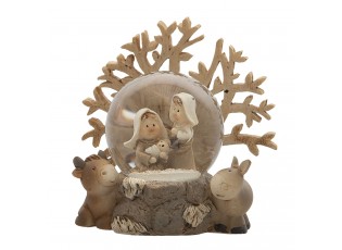 Sněžítko vánoční betlém s kravičkou a oslíkem - 9*5*8 cm