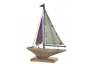 Dřevěná dekorační loďka na noze Boat - 33*10,1*46,5 cm