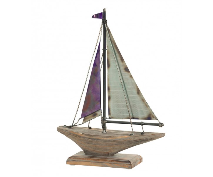 Dřevěná dekorační loďka na noze Boat - 33*10,1*46,5 cm
