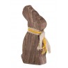Hnědá dekorace králík v dekoru dřeva - 10*5*22 cm