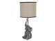Stolní lampa s hnědým stínidlem a dekorací slona – Ø 20*45 cm / E27
