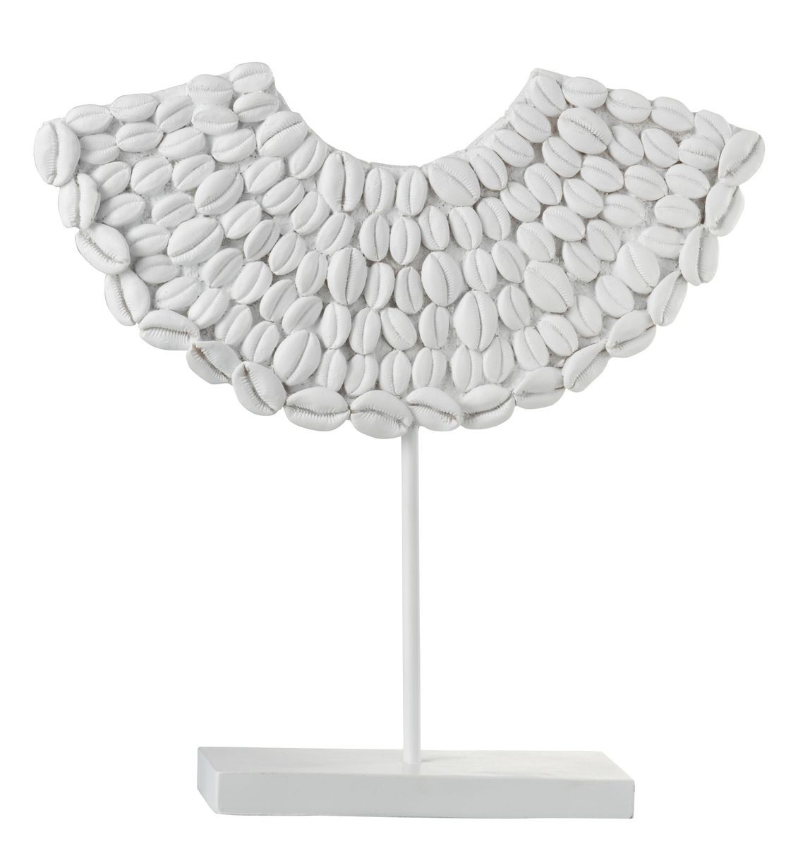 Bílá dekorace mušle na noze - 34*10*34 cm