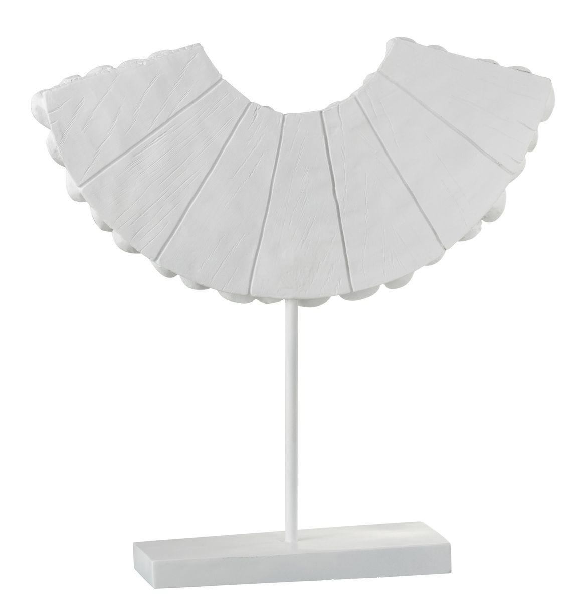 Bílá dekorace mušle na noze - 34*10*34 cm