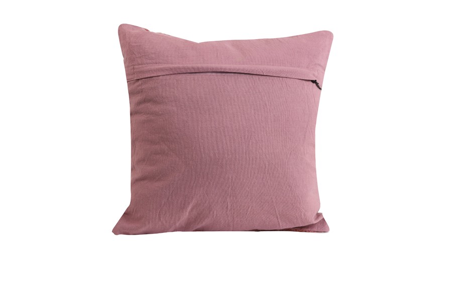 Starorůžový sametový čtvercový polštář Kameli - 45*45 cm