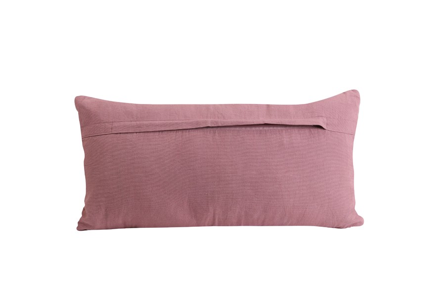 Starorůžový sametový podlouhlý polštář Kameli - 60*30 cm