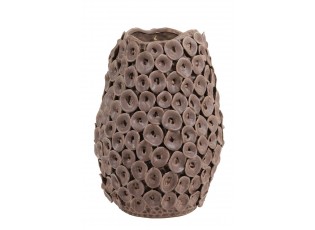 Hnědá váza Deco Mosa - Ø 26,5*35 cm