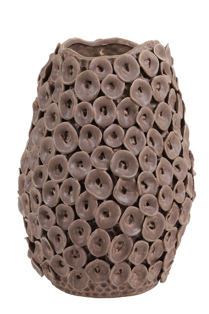 Hnědá váza Deco Mosa - Ø 26,5*35 cm