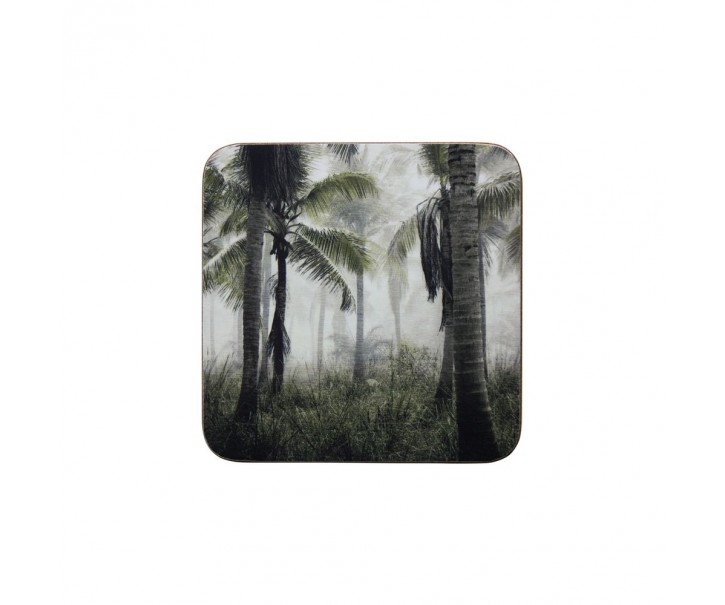6k pevné korkové podtácky s palmami Jungle in Fog - 30*40*0,4cm