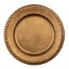 Zlato-hnědý plastový talíř s dekorem - Ø 33*2 cmBarva: zlato hnědáMateriál: PVCHmotnost: 0,408 kg