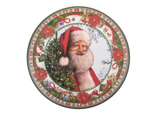 Dekorační plstový talíř se Santou - Ø 33*1 cm