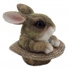 Dekorativní soška králíka v klobouku - 9*9*9 cm Barva: vícebarevnáMateriál: PolyresinHmotnost: 0,222 kg