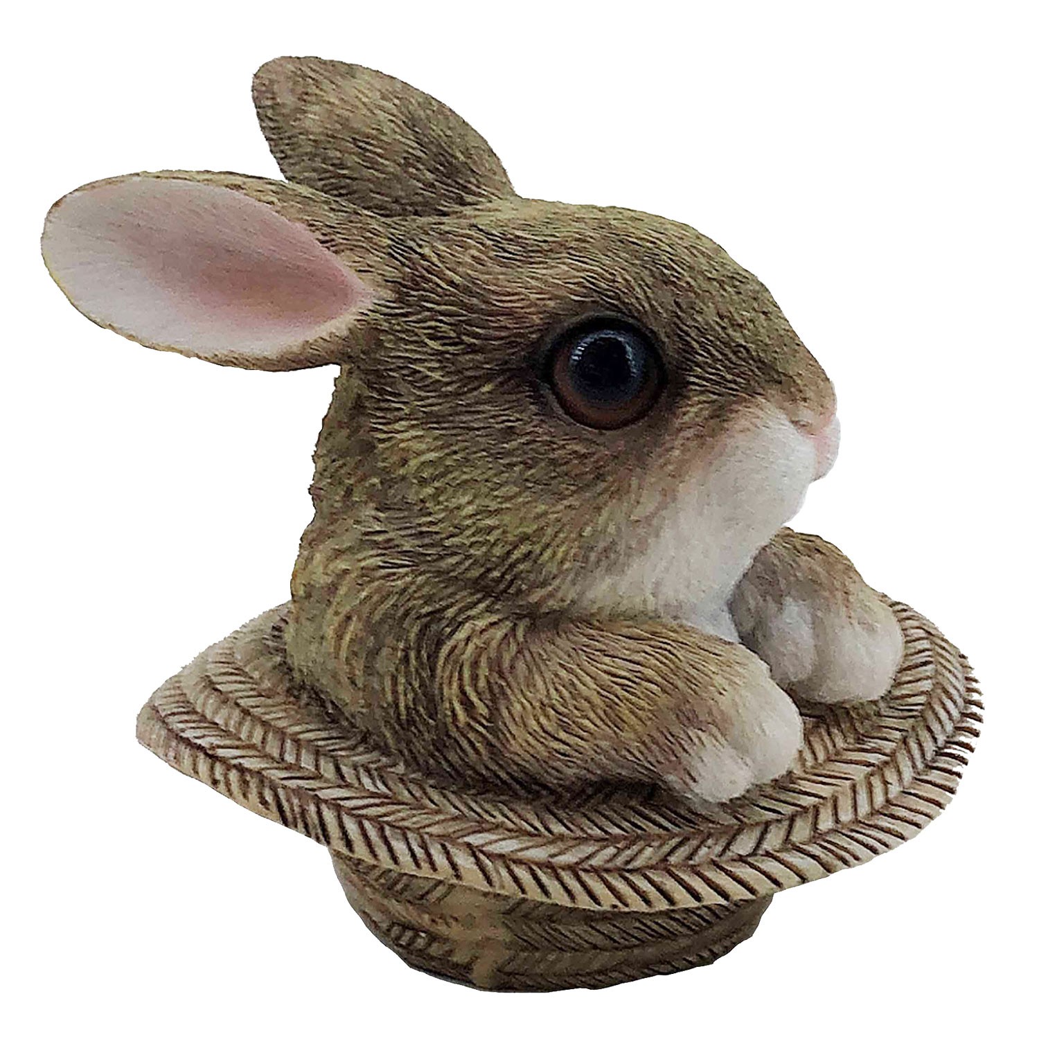 Levně Dekorativní soška králíka v klobouku - 9*9*9 cm 6PR3344