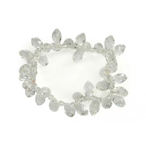 Průhledný korálkový náramek White - Ø 11 cm