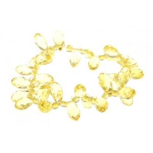 Průhledný žlutý korálkový náramek Yellow - Ø 11 cm