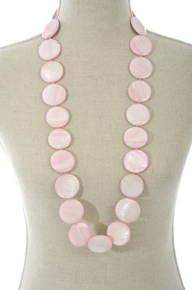 Růžový náhrdelník Pink Shell