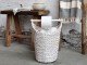 Bílý košík na toaletní papír z vodního hyacintu - Ø30*40 cm