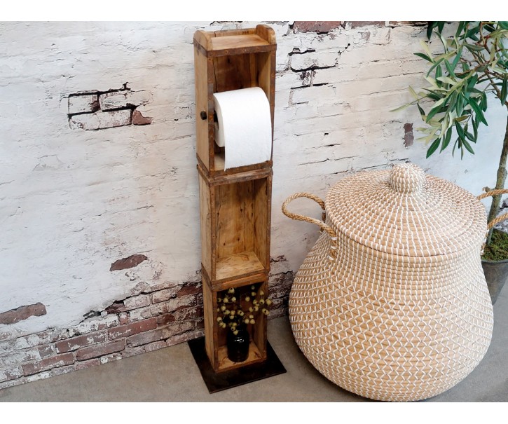 Dřevěný stojan na toaletní papír - 15*95*10 cm