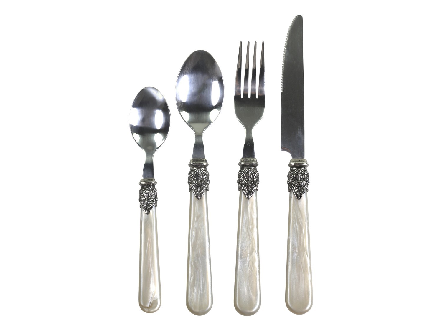 4-dílná antique champagne sada příboru Linas - 23cm
