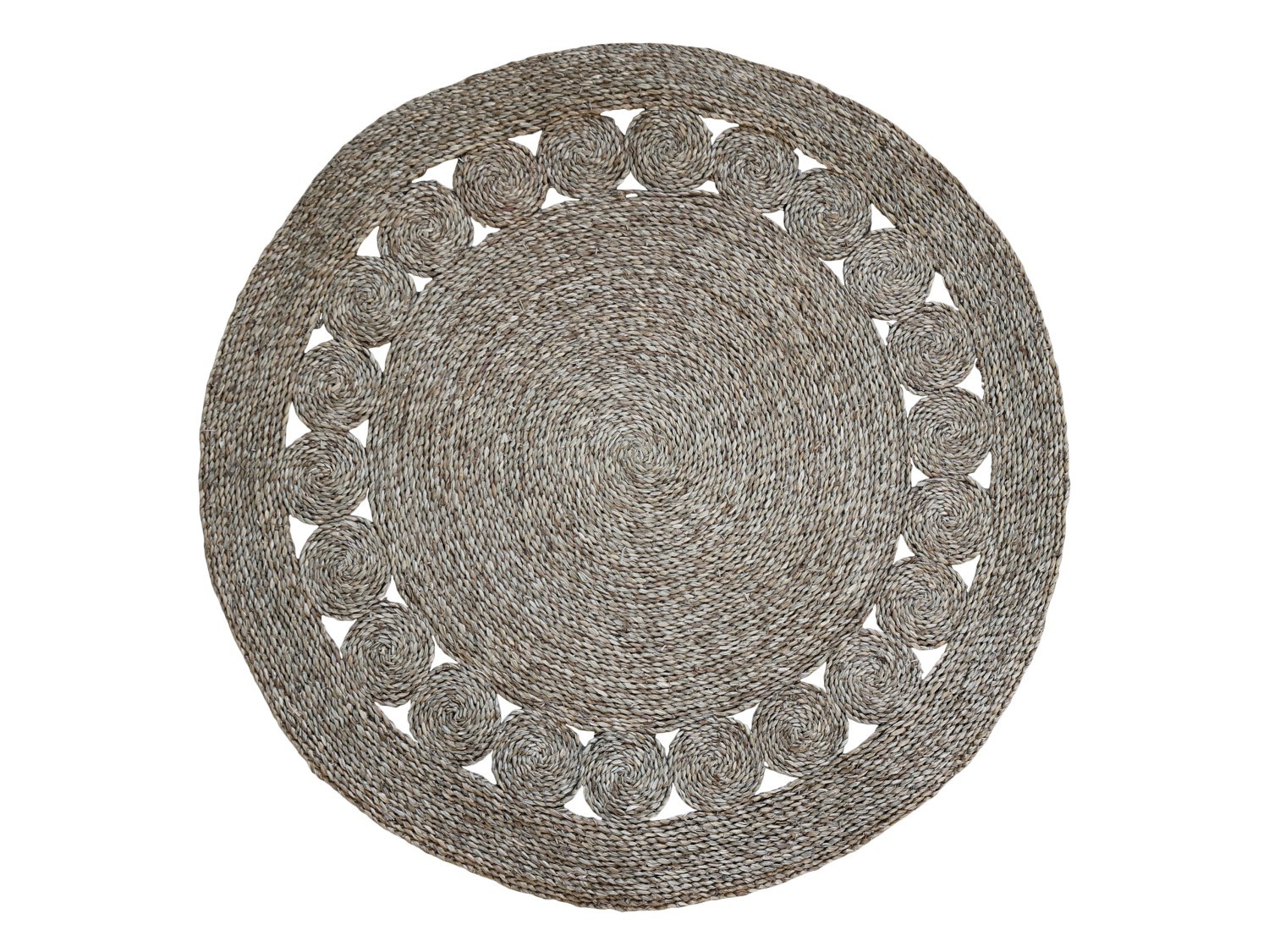 Přírodní kulatý koberec z mořské trávy - Ø120 cm