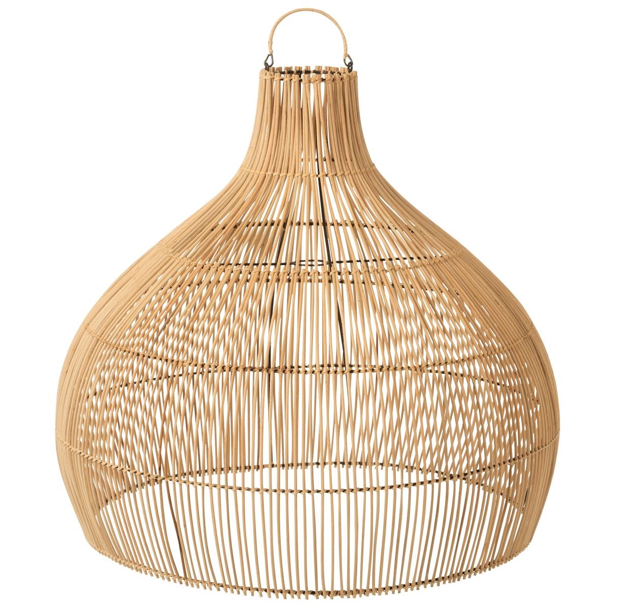 Závěsné přírodní ratanové stínidlo Pear shape - Ø 83*76 cm/ E27
