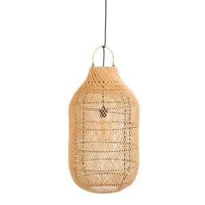Závěsné přírodní ratanové stínidlo Cylsha - Ø 40*75 cm/ E27